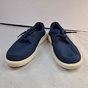 Sperry Captain's Moc Boat Shoe Sneaker Womens 5.5M Navy Fabric Slip-on Flats